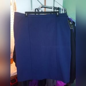 Eloquii 24W Navy stretch knit pencil skirt